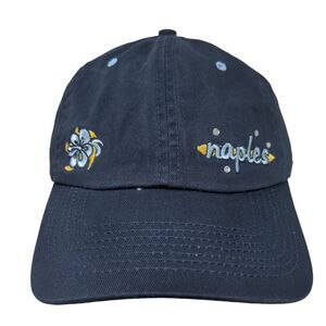 Naples Florida Strapback Hat Blue OSFA Embroidered W/Tags Bio-Domes Head Gear